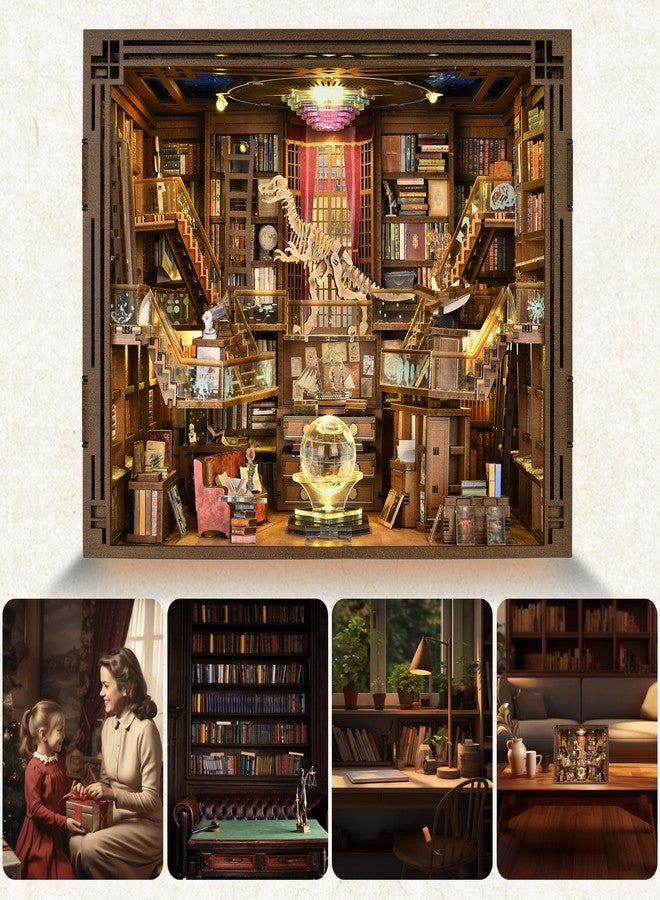 MiniCity Book Nook Kit, DIY Miniature Dollhouse Booknook Kit with Led Light and Dust Cover (Beyond Library Max) - Image 5